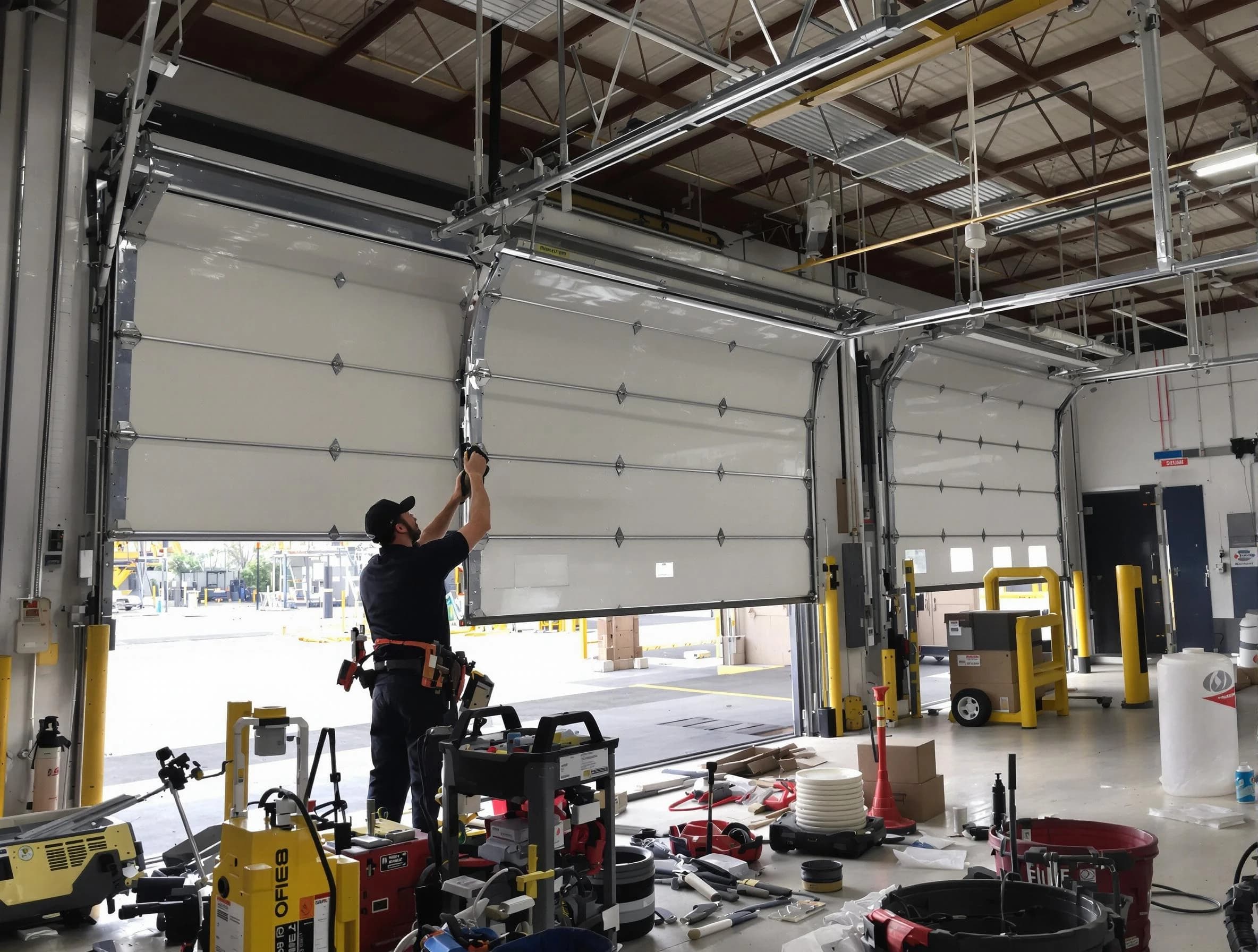 Guthrie Garage Door Repair technician performing commercial garage door repair in Guthrie