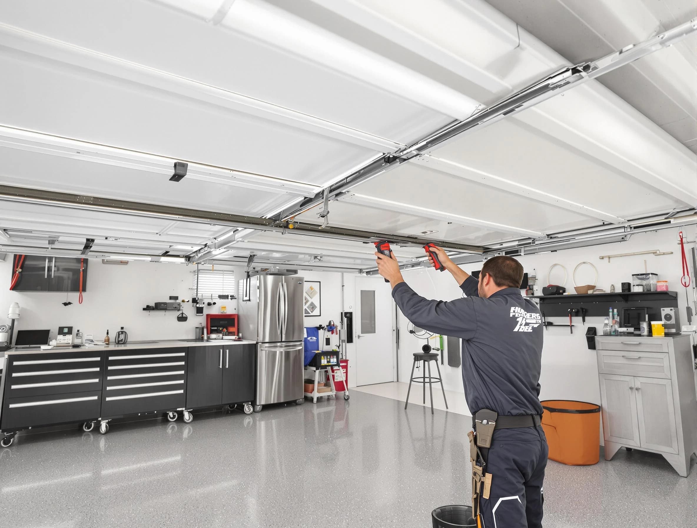 Overhead garage door repair service by Guthrie Garage Door Repair in Guthrie