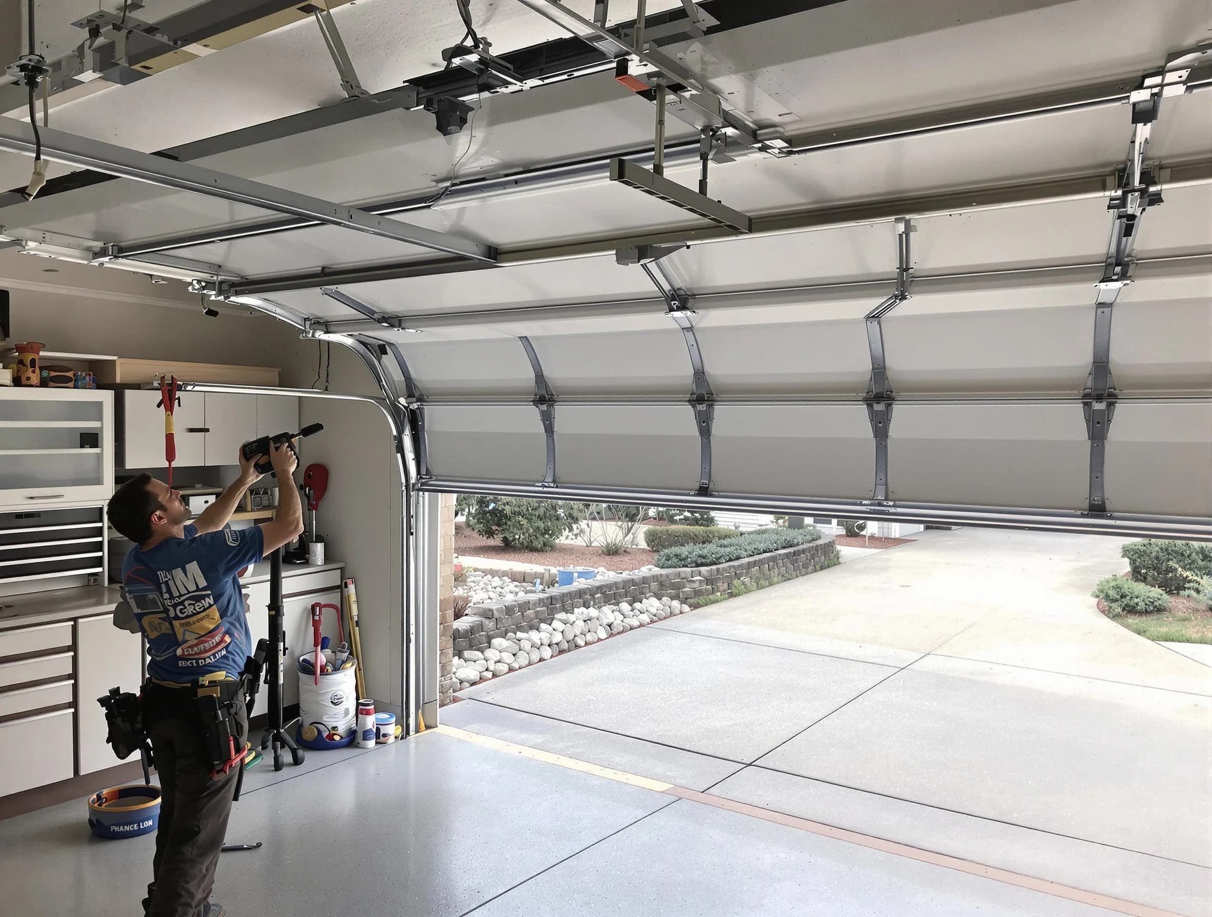 Garage door track repair service by Guthrie Garage Door Repair in Guthrie