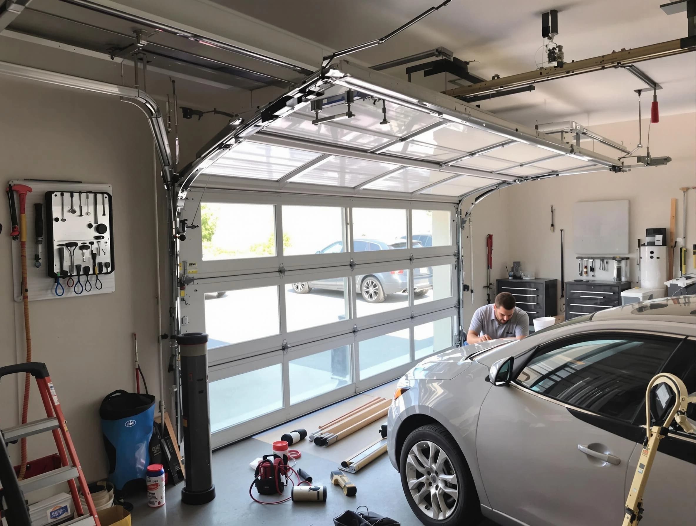 Garage door noise reduction service by Guthrie Garage Door Repair in Guthrie