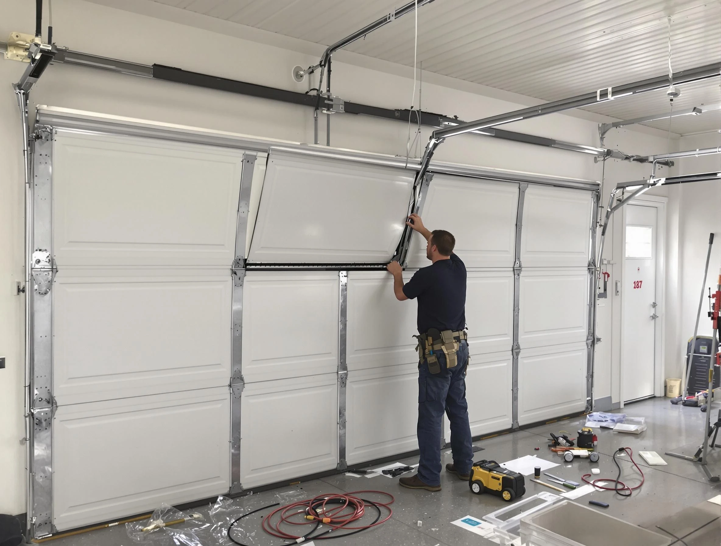 Garage Door Section Replacement in Guthrie