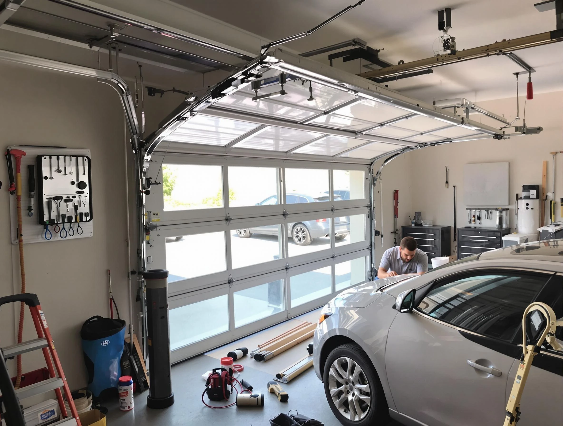 Garage door noise reduction service by Guthrie Garage Door Repair in Guthrie
