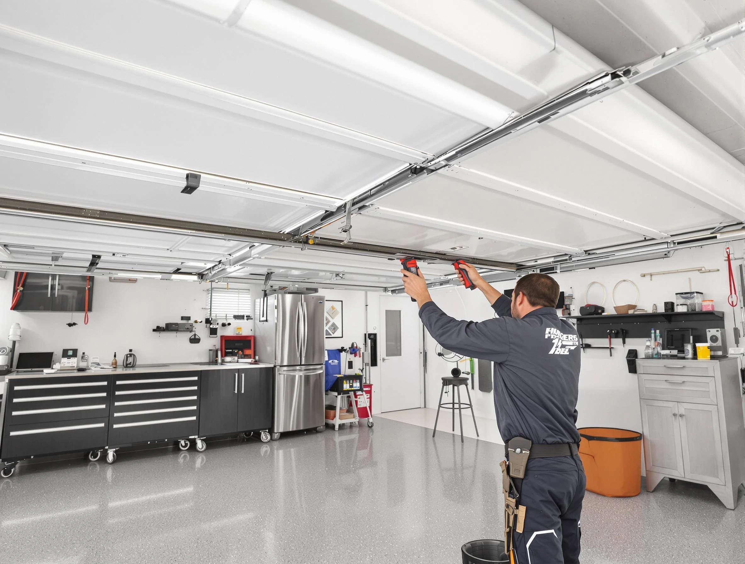 Overhead garage door repair service by Guthrie Garage Door Repair in Guthrie